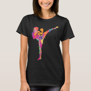 Muay Thai Kampfsport Kinder Frauen Mädchen Kickbox T-Shirt