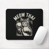 Muay Thai Katze Lustig Thaiboxen Mousepad (Mit Mouse)