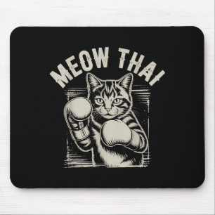 Muay Thai Katze Lustig Thaiboxen Mousepad