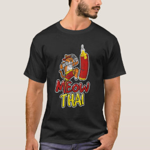 Muay-Thai-Katze Miauen Thai Muay Thai Kämpfer Kick T-Shirt