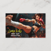Muay-Thai-Kickboxen-Kampfsportlehrer Visitenkarte (Vorderseite)