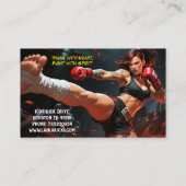 Muay-Thai-Kickboxen-Kampfsportlehrer Visitenkarte (Rückseite)