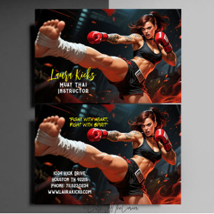 Muay-Thai-Kickboxen-Kampfsportlehrer Visitenkarte