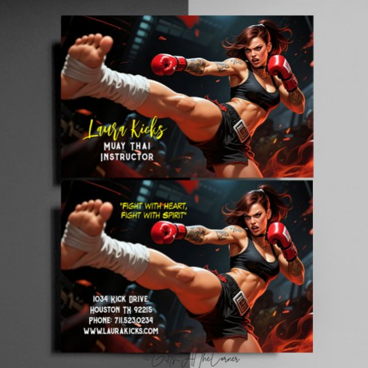 Muay-Thai-Kickboxen-Kampfsportlehrer Visitenkarte