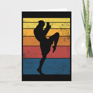 Muay Thai Kickboxen Retro Vintage Geschenk _1 Karte