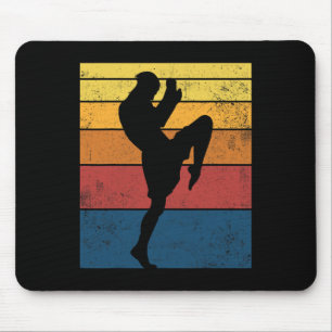 Muay Thai Kickboxen Retro Vintage Geschenk _1 Mousepad
