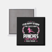 Muay Thai Kickboxen Thaiboxen Mädchen  Magnet (Vorderseite/Rückseite)