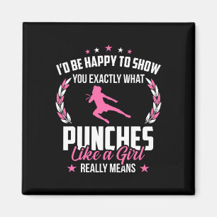 Muay Thai Kickboxen Thaiboxen Mädchen Magnet