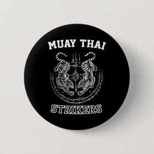 Muay Thai Kickboxen Tiger Kämpfer Sak Yant Mma  Button