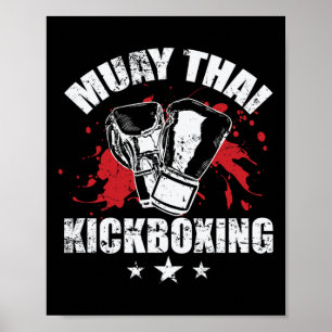 Muay Thai Kickboxen traditionelle Techniken  Poster