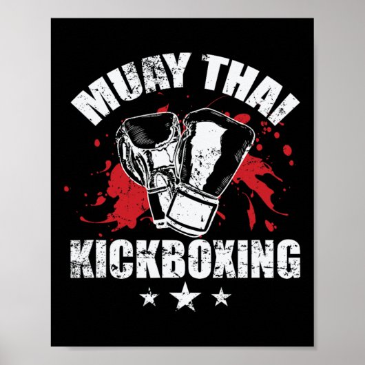 Muay Thai Kickboxen traditionelle Techniken  Poster (Vorne)