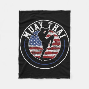Muay Thai Kickboxen Vintage-Geschenk Fleecedecke