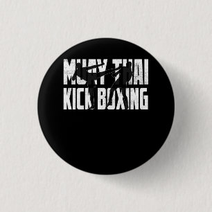 Muay Thai Kickboxing Berufliche Kämpfer Kriegsführ Button