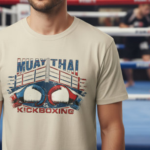 Muay Thai & Kickboxing – Grunge-Handschuhe-Design T-Shirt