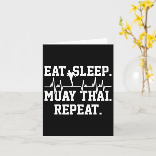 Muay Thai Kickboxing Karte (Gelbe Blume)