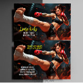 Muay Thai Kickboxing Martial Arts Instructor Visitenkarte