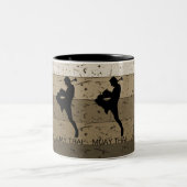 Muay Thai Kickboxing: Martial Arts Thailand Zweifarbige Tasse (Mittel)