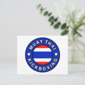 Muay Thai Kickboxing Postkarte (Stehend Vorderseite)