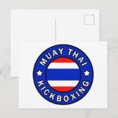 Muay Thai Kickboxing Postkarte (Vorne/Hinten)