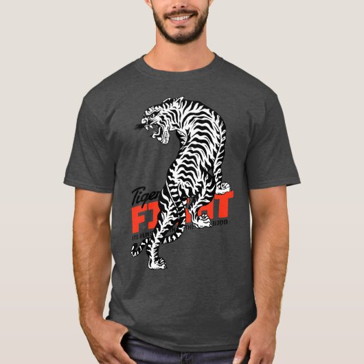 Muay Thai Kickboxing Tiger The Art of Fighting T-Shirt (Vorderseite)