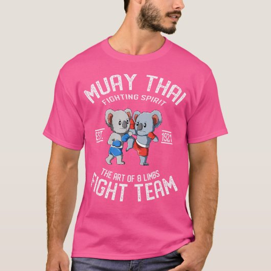 Muay Thai Koala Thai Boxing und Kickboxing T-Shirt (Vorderseite)