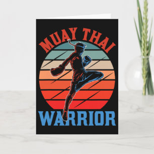 Muay-Thai-Krieger Kampfsport Hobby Boxen Kämpfer Karte