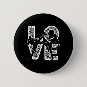 Muay Thai Liebeswort Thema Grafikdesign Kickboxen Button