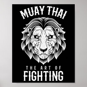 Muay Thai Lion - Thailändisches Boxen und Kickboxe Poster