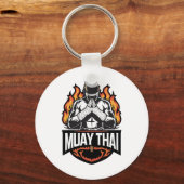 Muay Thai Logo - Thai-Boxer  Schlüsselanhänger (Vorderseite)