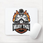 Muay Thai Logo - Thai Boxing Fighter Mousepad (Mit Mouse)