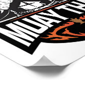 Muay Thai Logo - Thai Boxing Fighter Poster (Ecke)