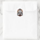 Muay Thai Logo - Thai Boxing Fighter Runder Aufkleber (Tasche)