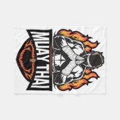 Muay Thai Logo - Thai-Boxkämpfer  Fleecedecke (Vorderseite (Horizontal))