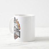 Muay Thai Logo - Thai Boxkämpfer Kaffeetasse (Vorderseite Links)