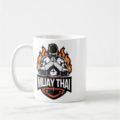 Muay Thai Logo - Thai Boxkämpfer Kaffeetasse (Links)