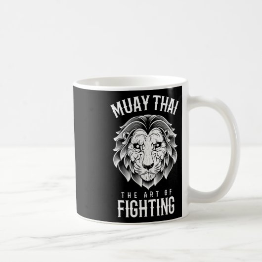 Muay Thai Löwe Thai Boxing und MMA Kaffeetasse (Rechts)