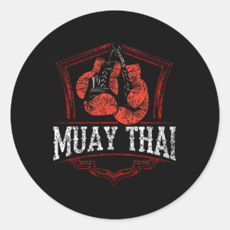 Muay Thai Martial Arts Fighter Boxing Hop Runder Aufkleber
