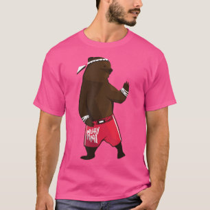 Muay Thai Martial Arts Gifts Bären kämpfen 1504 T-Shirt