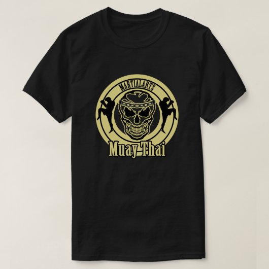 Muay Thai , Martial Arts , Kick Boxing , Skull T-Shirt (Design vorne)
