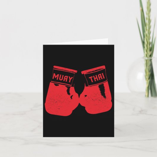 Muay Thai Martial Arts Thai Boxing Coach Lover Gif Karte (Vorderseite)