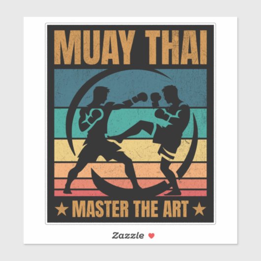 Muay Thai Master The Art Boxer Boxing Practitioner Aufkleber (Blatt)