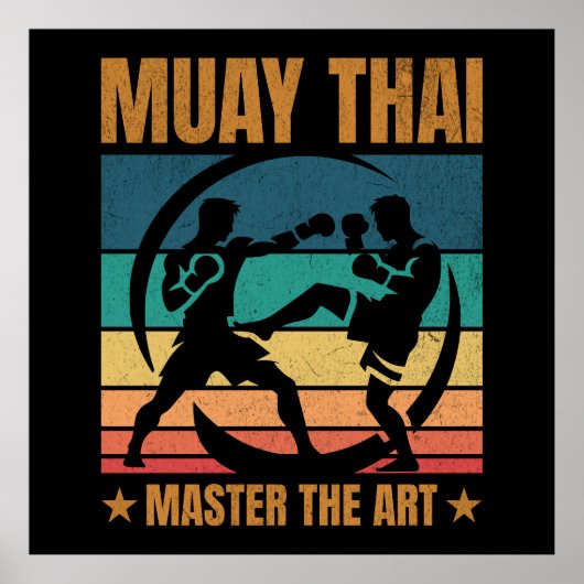 Muay Thai Master The Art Boxer Boxing Practitioner Poster (Vorne)