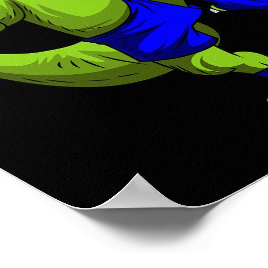 Muay Thai Mixed Martial Arts Fighter T-rex Mixed M Poster (Ecke)