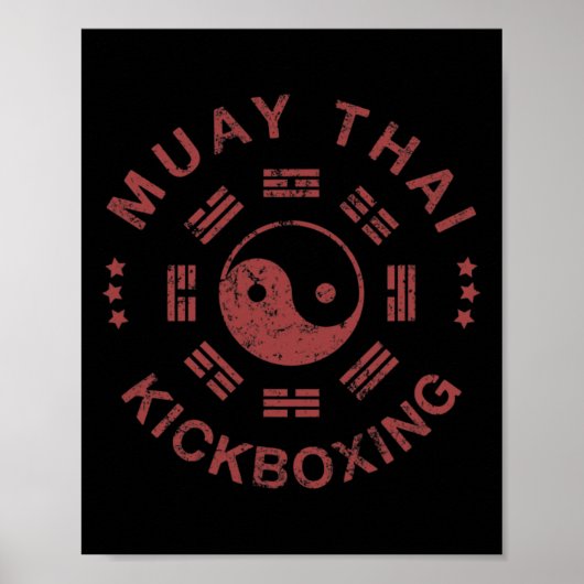 Muay Thai Mixed Martial Arts Kickboxen Poster (Vorne)