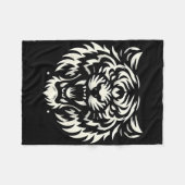Muay Thai Mma Kampf Tattoo Tiger Brüllen Kickboxen Fleecedecke (Vorderseite (Horizontal))