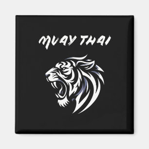 Muay Thai Mma Kampf Tattoo Tiger Brüllen Kickboxen Magnet
