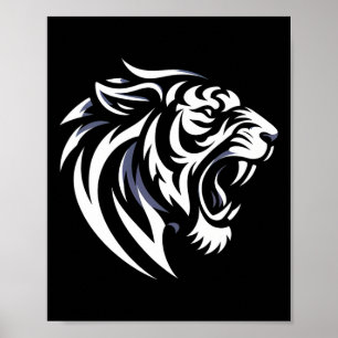 Muay Thai Mma Kampf Tattoo Tiger Brüllen Kickboxen Poster