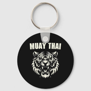 Muay Thai Mma Kampf Tattoo Tiger Brüllen Kickboxen Schlüsselanhänger
