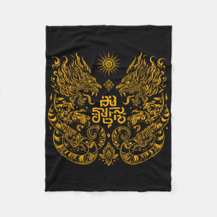 Muay Thai Mma Kampf Tattoo Zwilling Tiger Kickboxe Fleecedecke