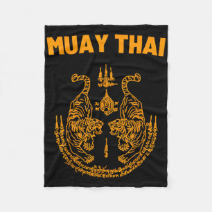 Muay Thai MMA Kampf Tattoo Zwillings-Tiger Kickbox Fleecedecke